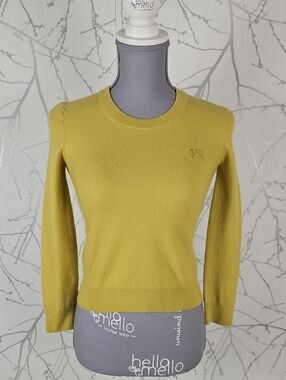 Burberry Brit Yellow Shrunk Cashmere Crewneck Sweater